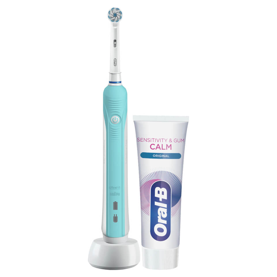 Oral B Pro 1 650 Electric Toothbrush and Toothpaste - Turquoise