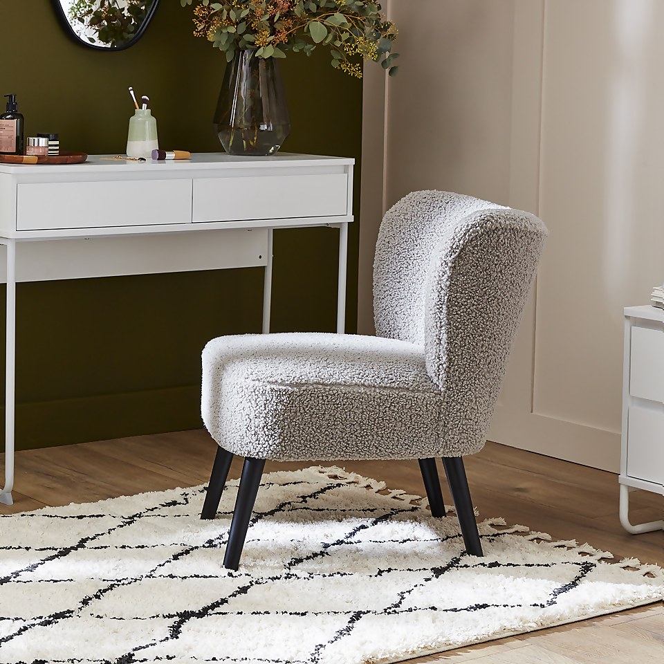 Sean Boucle Occasional Chair - Grey