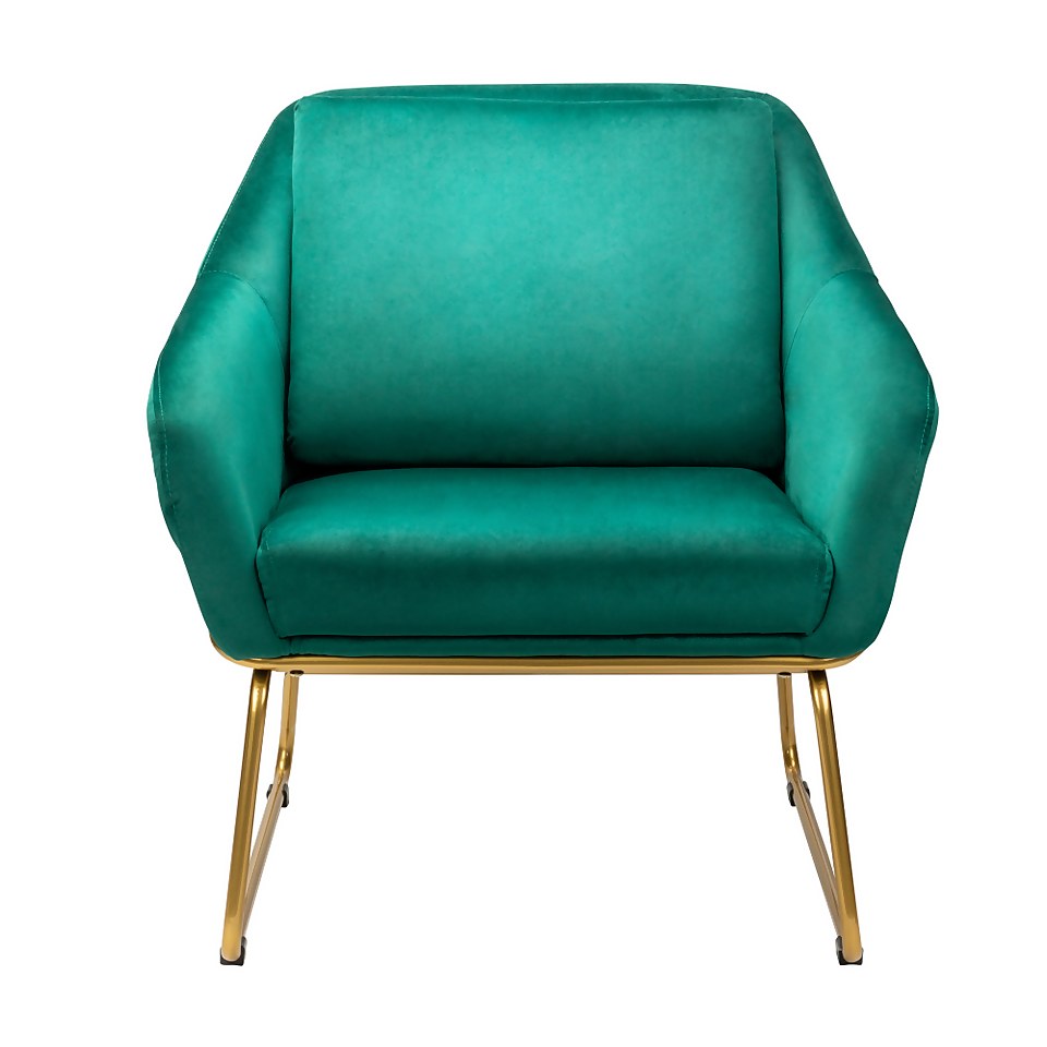 Evelyn Metal Frame Chair - Emerald