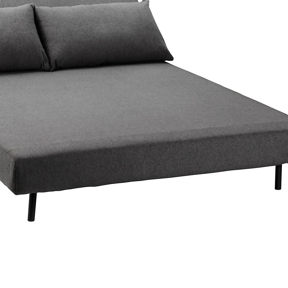 Freya Folding Sofa Bed Charcoal Homebase