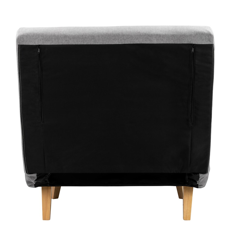 Freya Folding Chair Bed Grey Homebase