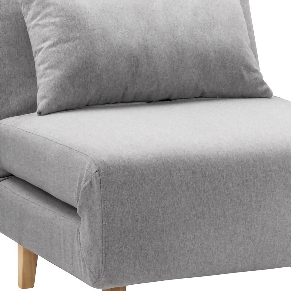 Freya Folding Chair Bed Grey Homebase