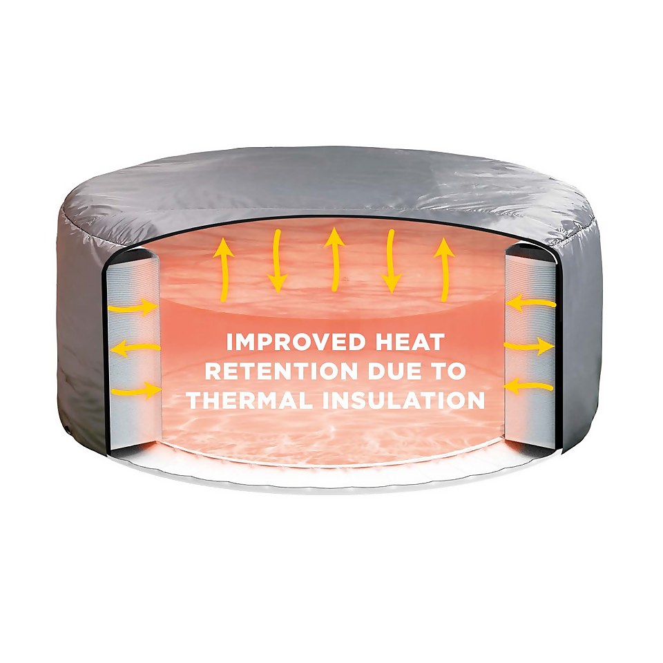 CleverSpa Universal Thermal Hot Tub Cover (Up to 180cm Diameter) Homebase