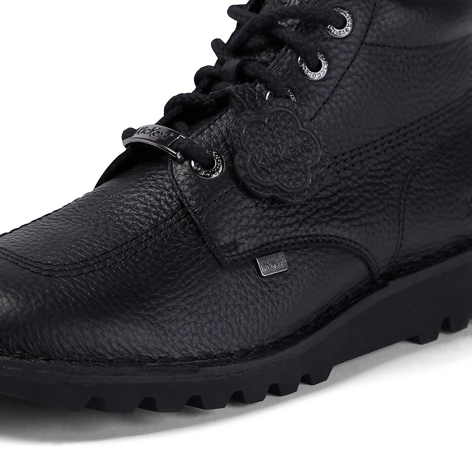 Adult Unisex Kick Hi Tumbled Leather Black