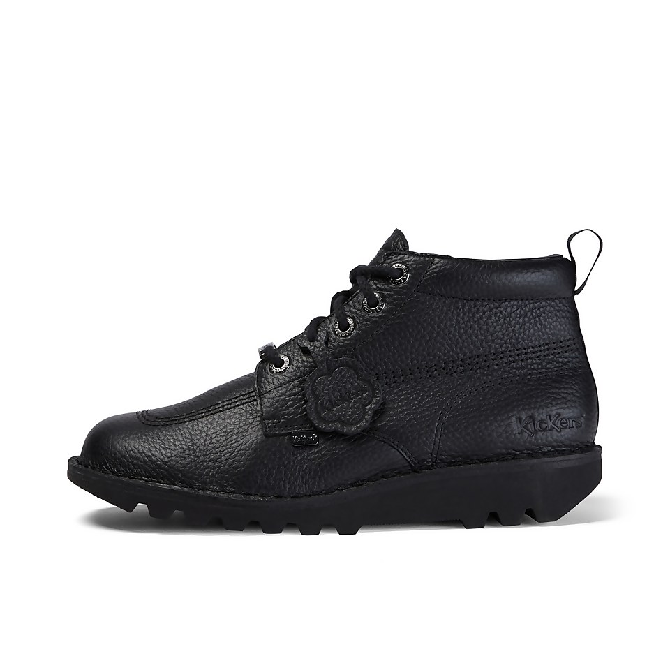 Adult Unisex Kick Hi Tumbled Leather Black