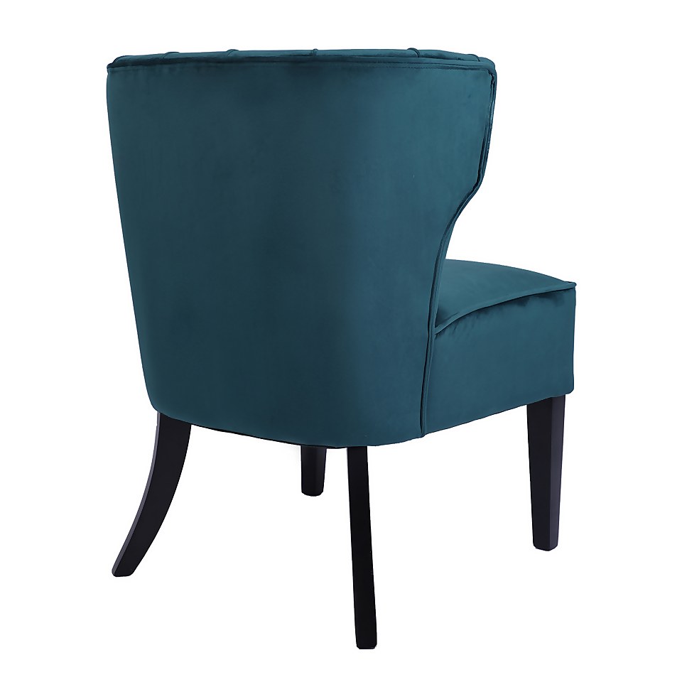 Sadie Velvet Accent Chair - Aegean Blue