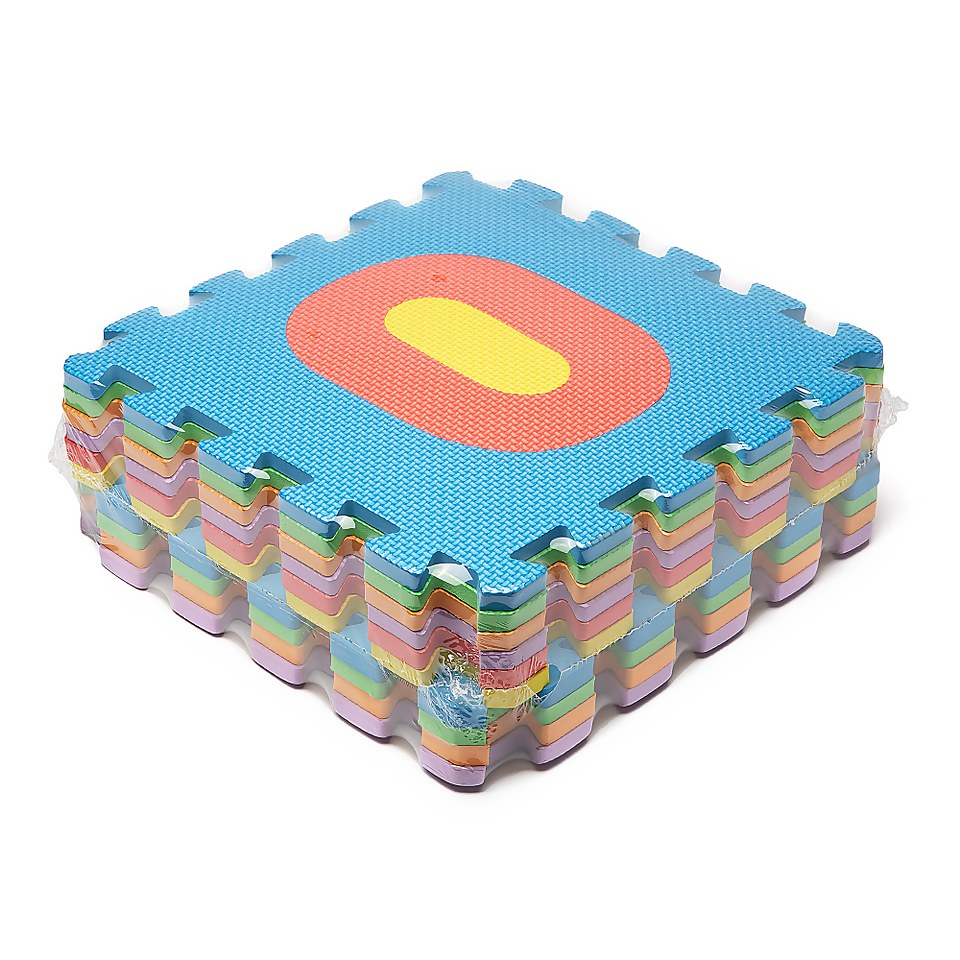Homebase Multicoloured Interlocking Numbered Children's Play Mats