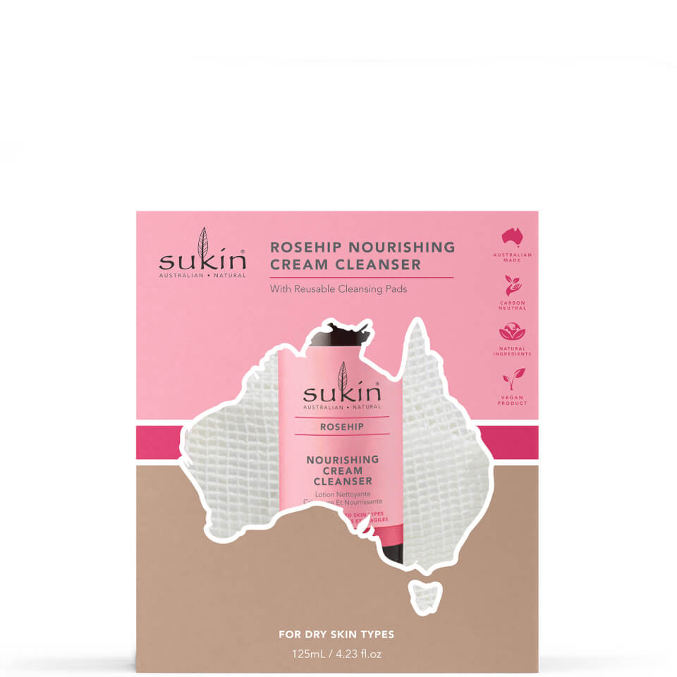 Sukin Rosehip Cream Cleanser 125ml Gift Set