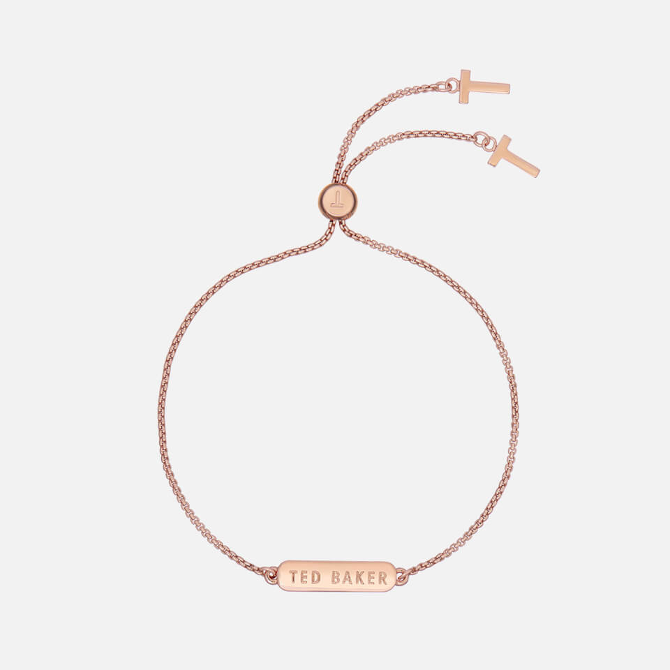 Ted Baker Women's Saraio: Sparkle Bar Drawstring Bracelet - Rose Gold, Clear