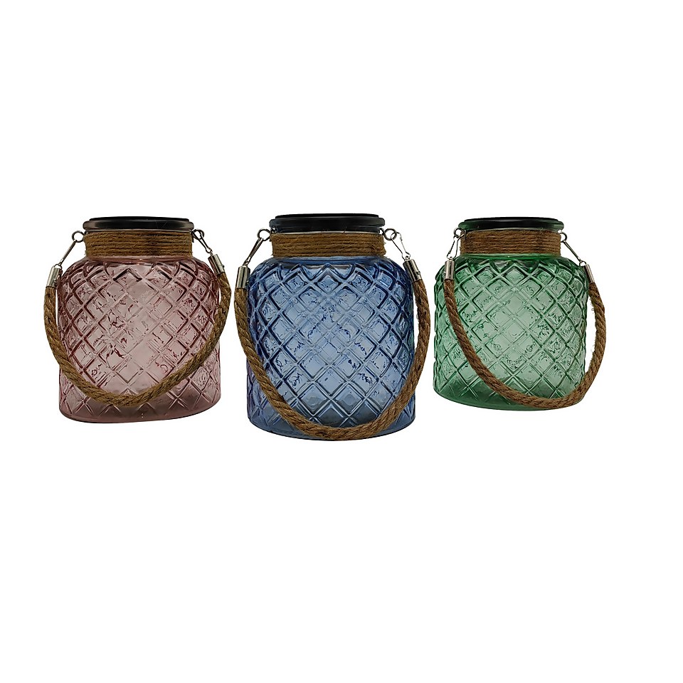 Solar Vintage Glass Jar Garden Light - Pack of 1