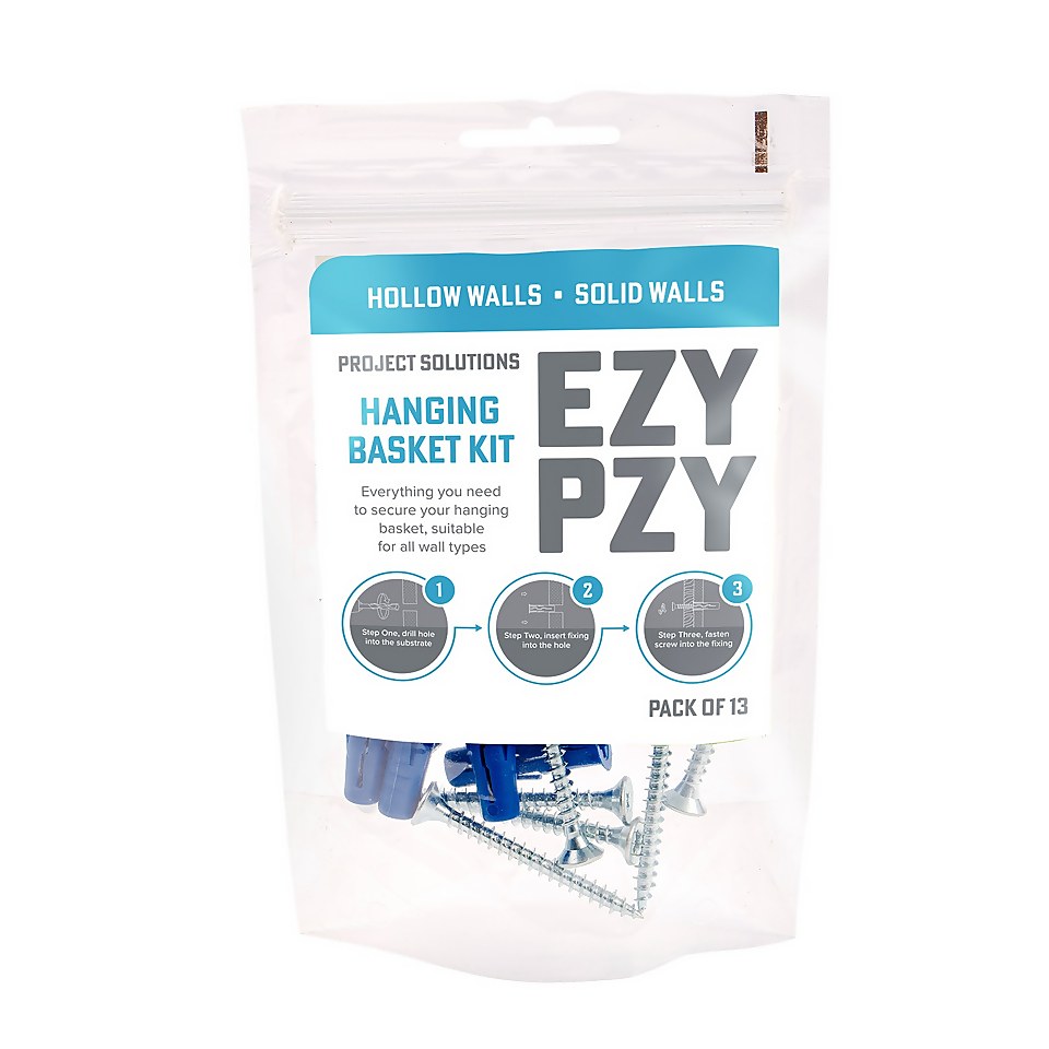 EZY PZY Hanging Basket Fixing Kit - Pack of 13