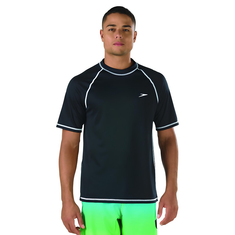 Men's Easy Short Sleeve Rashguard Black