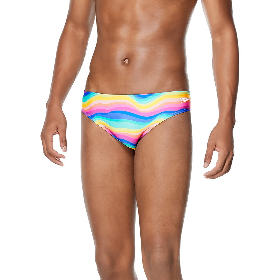 Men's Printed One Brief Green