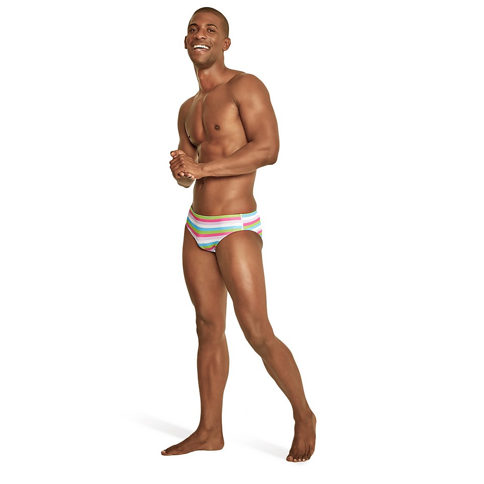 Men's Printed One Brief Green