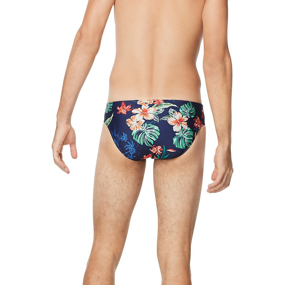 Men's Printed One Brief Blue