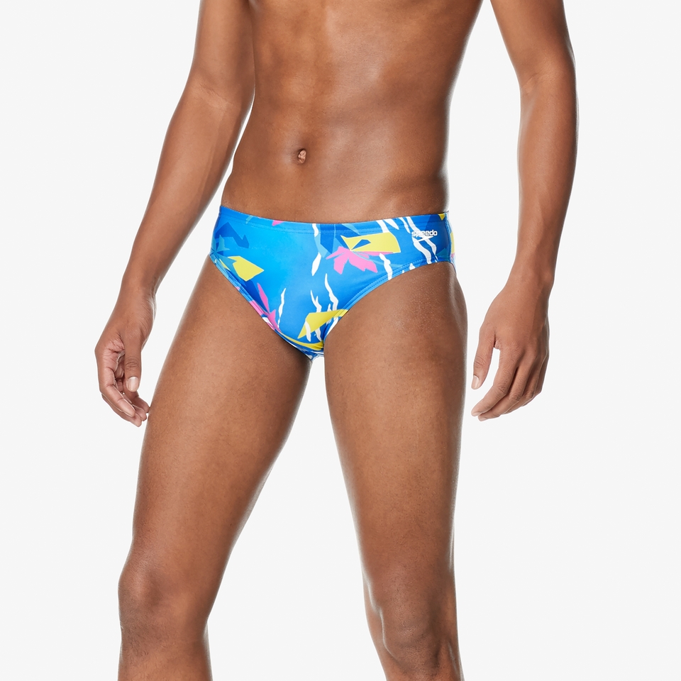 Men's Printed One Brief Blue