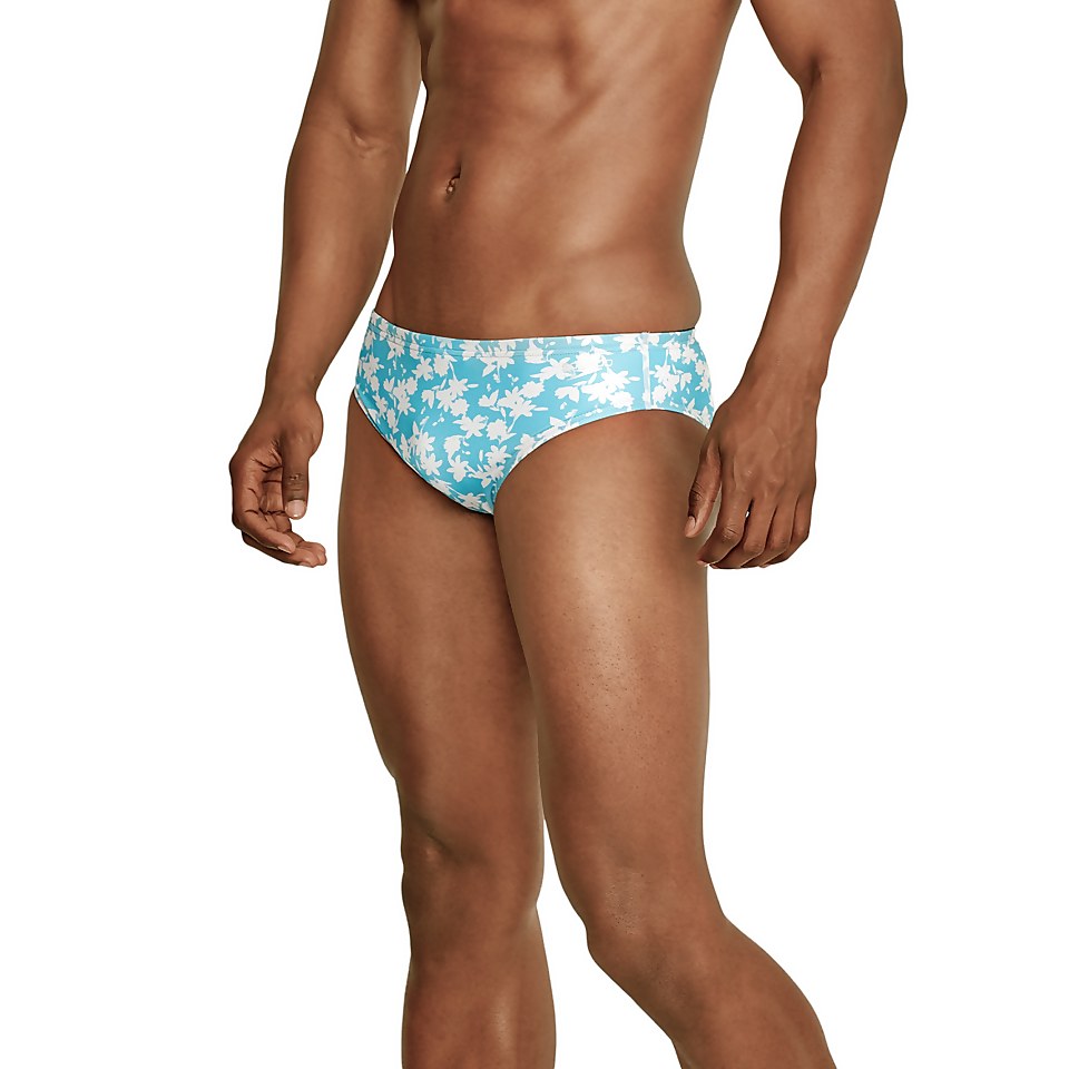 Men's Printed One Brief Blue