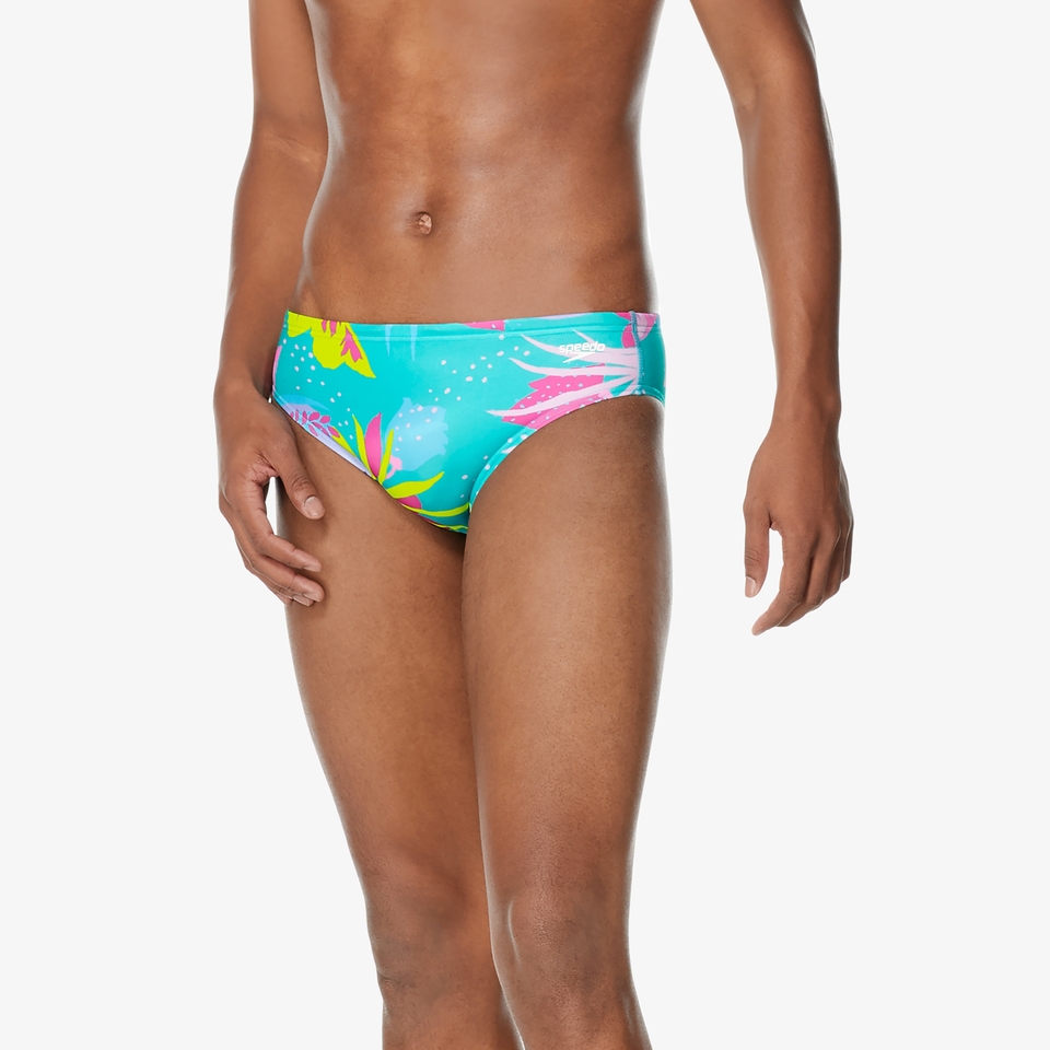 Men's Printed One Brief Purple