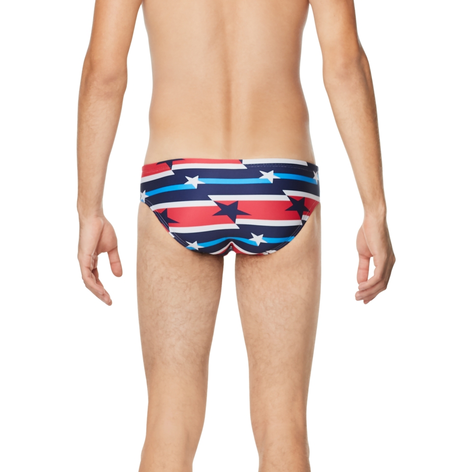 Men's Printed One Brief Red