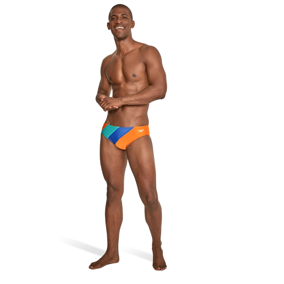 Men's Colorblock One Brief Orange