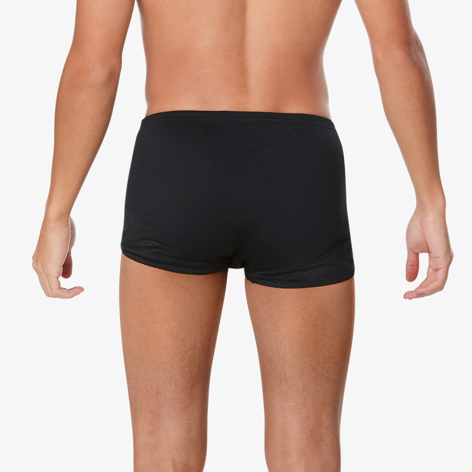 Men's Solid Poly Mesh Training Suit Black