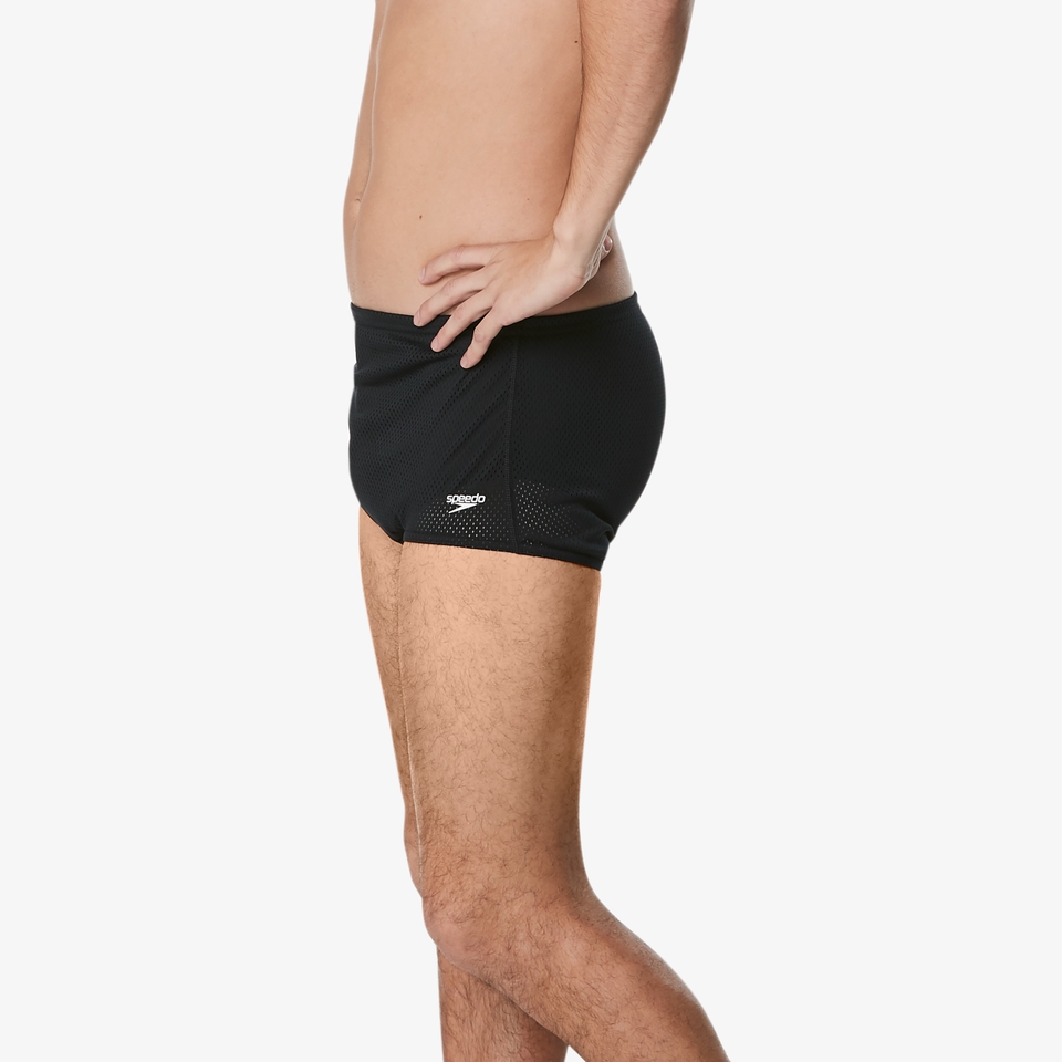 Men's Solid Poly Mesh Training Suit Black