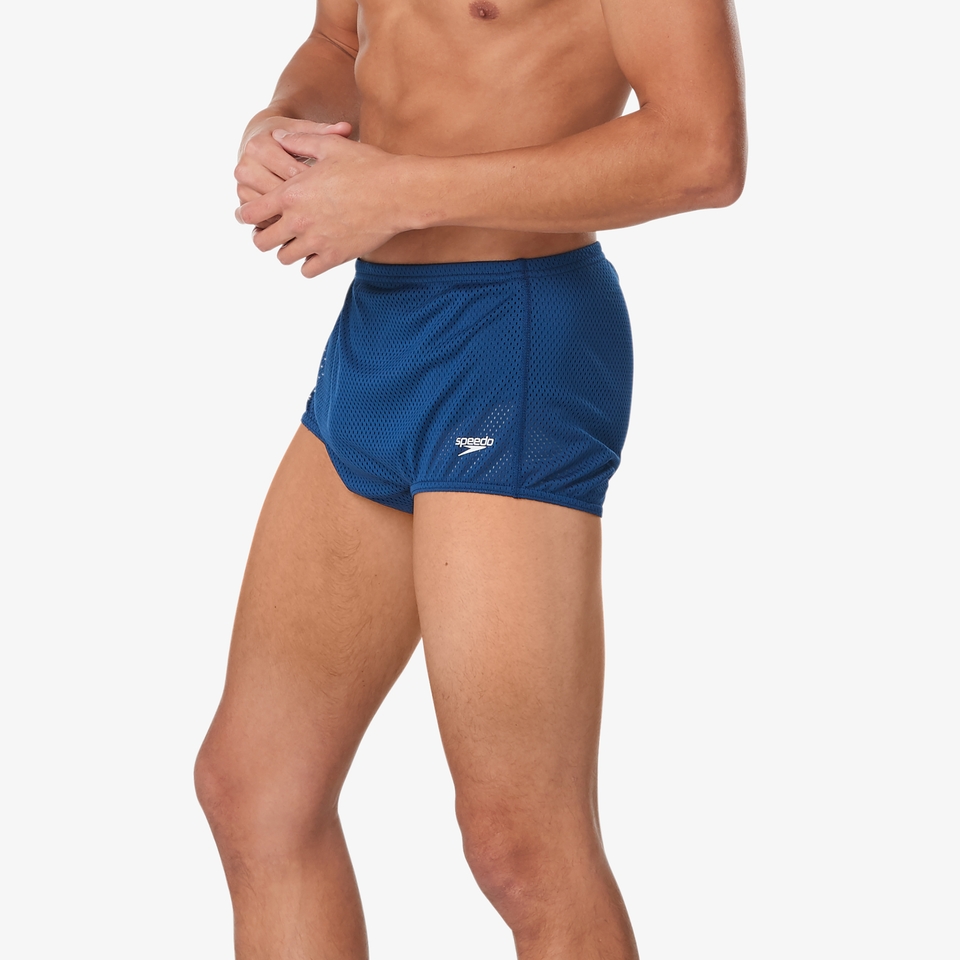 Men's Solid Poly Mesh Training Suit Navy