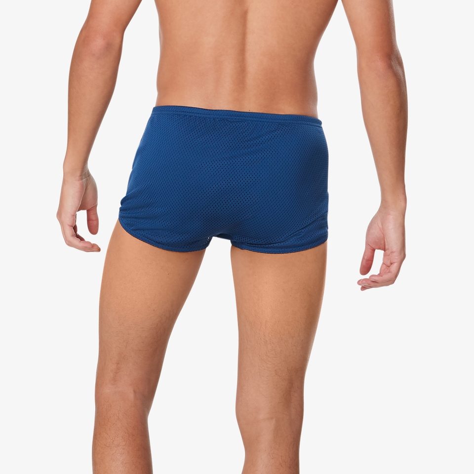 Men's Solid Poly Mesh Training Suit Navy