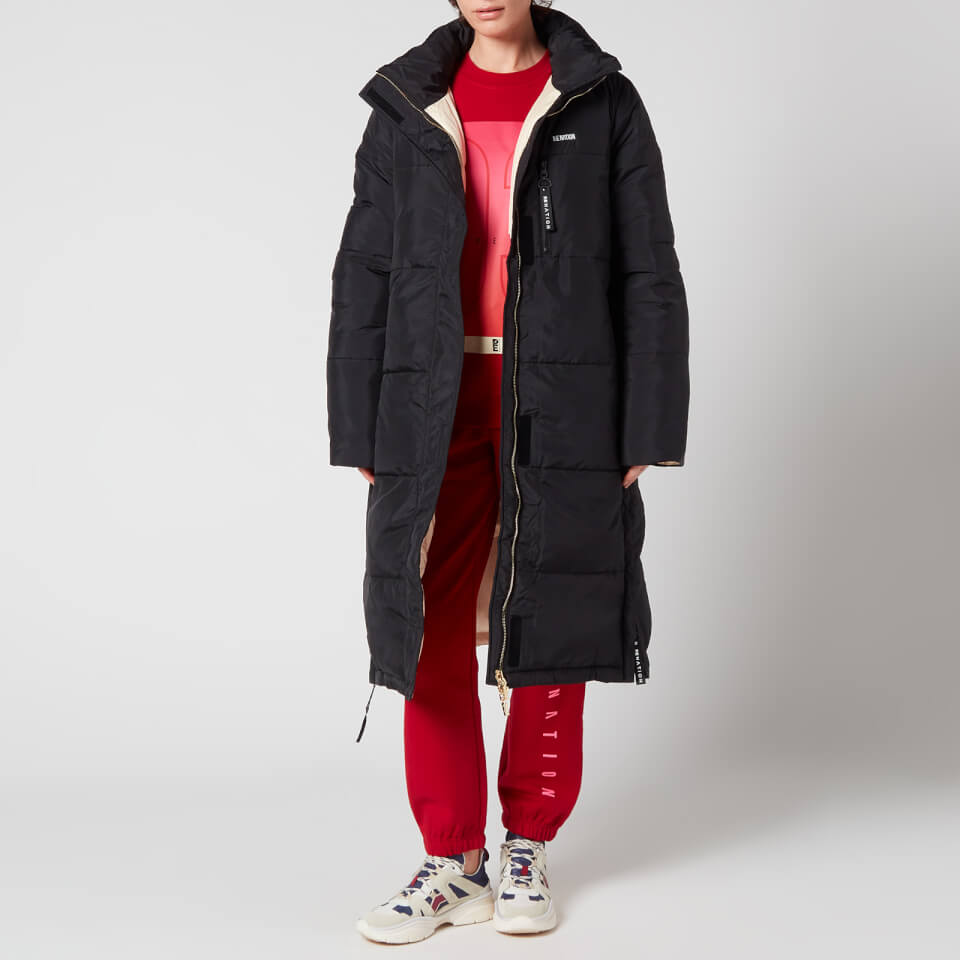 P.E Nation Women s Infield Longline Puffer Jacket Black Coggles