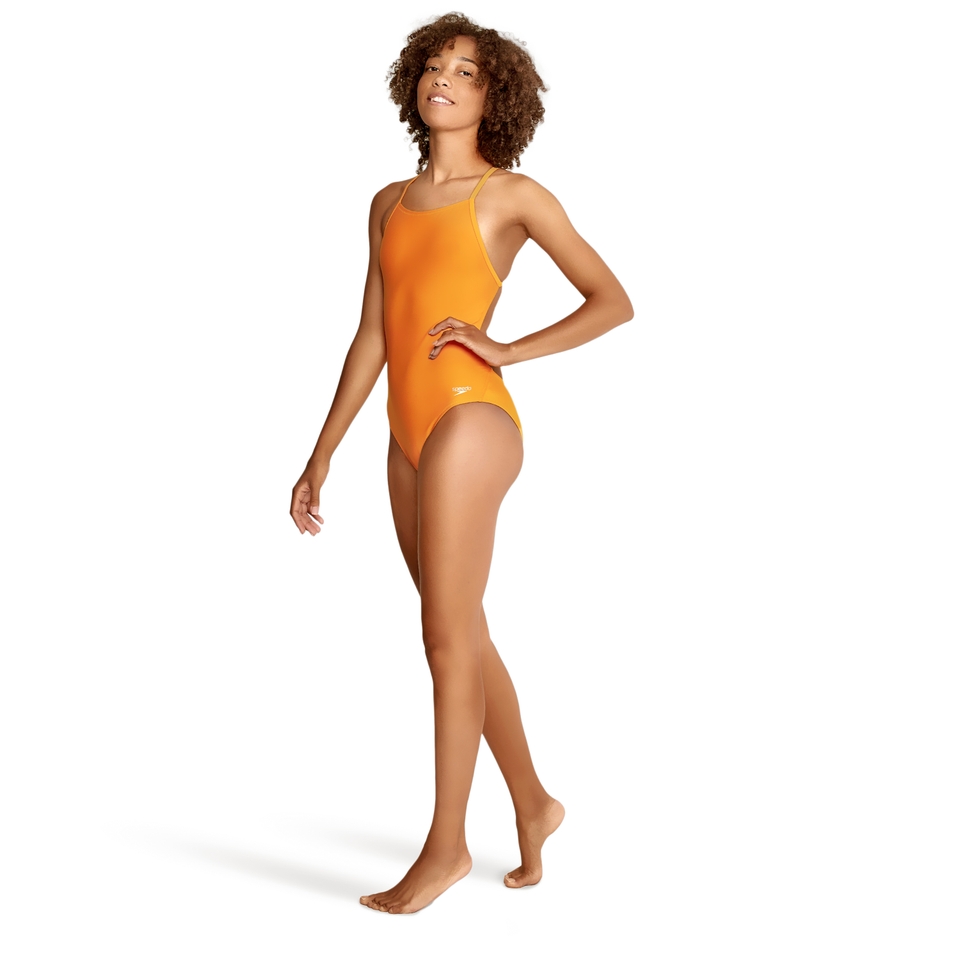 Women's Endurance+ Solid Back One Piece Yellow