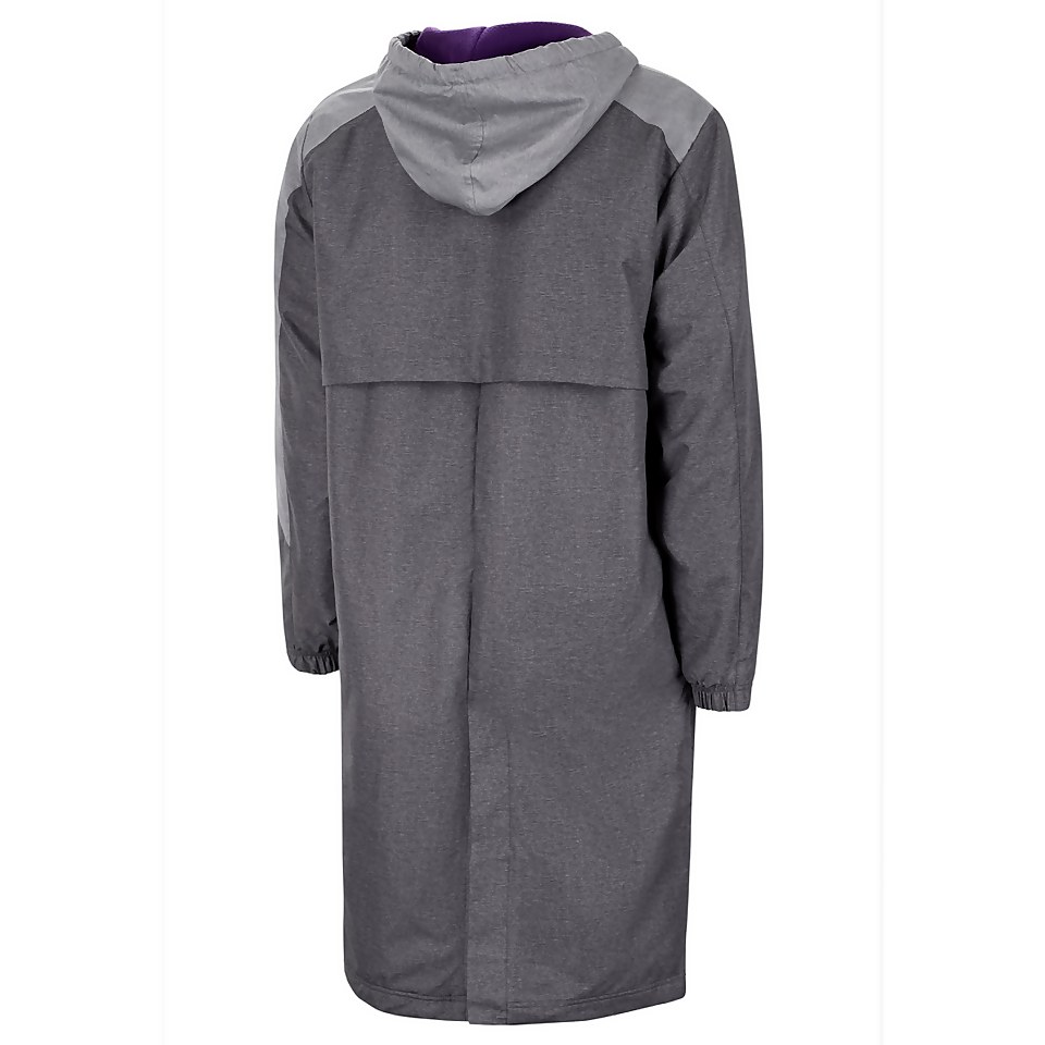 Unisex Color Block Parka Purple