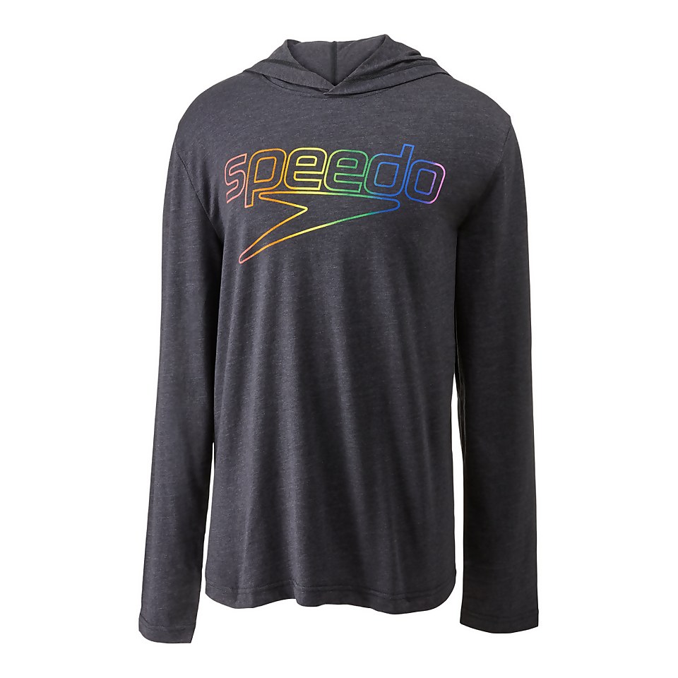 Unisex Pride Long Sleeve Hooded Tee Black