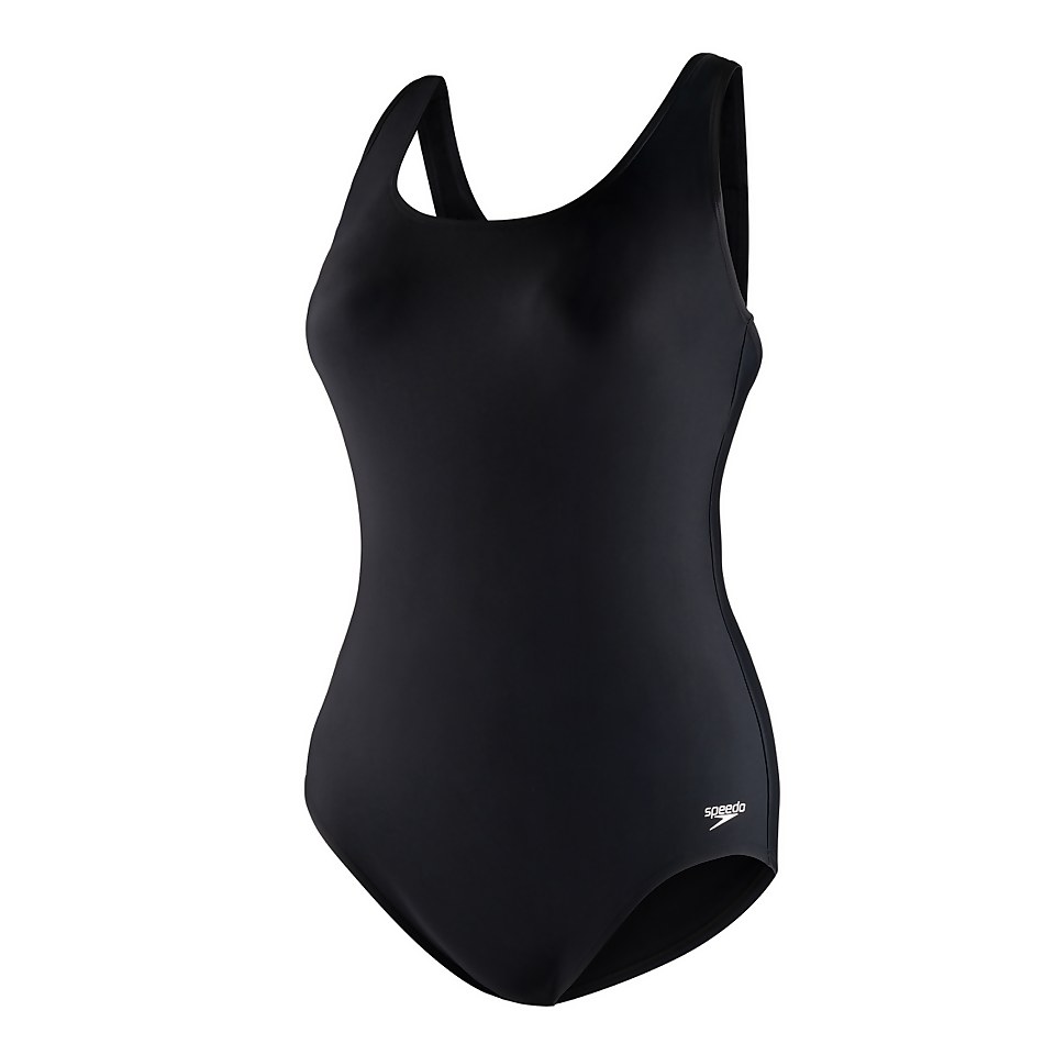 Women's Solid Moderate Ultraback Plus Size Black