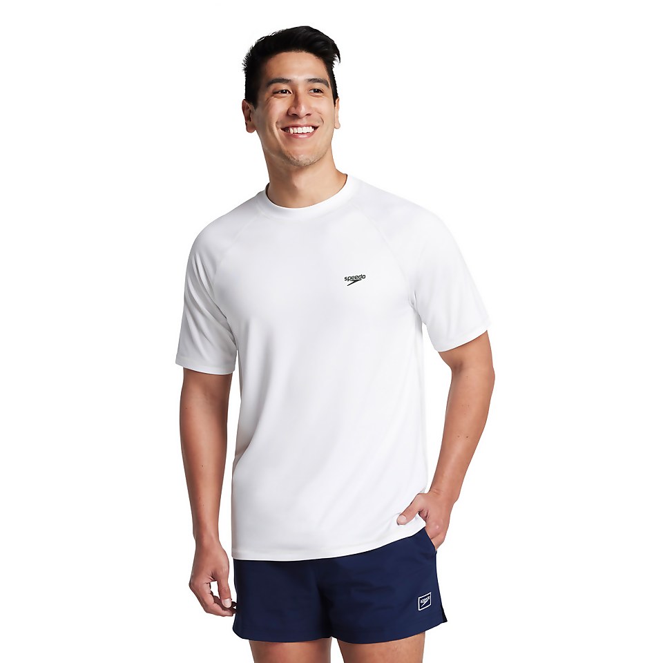 Men's Easy Short Sleeve Rashguard White