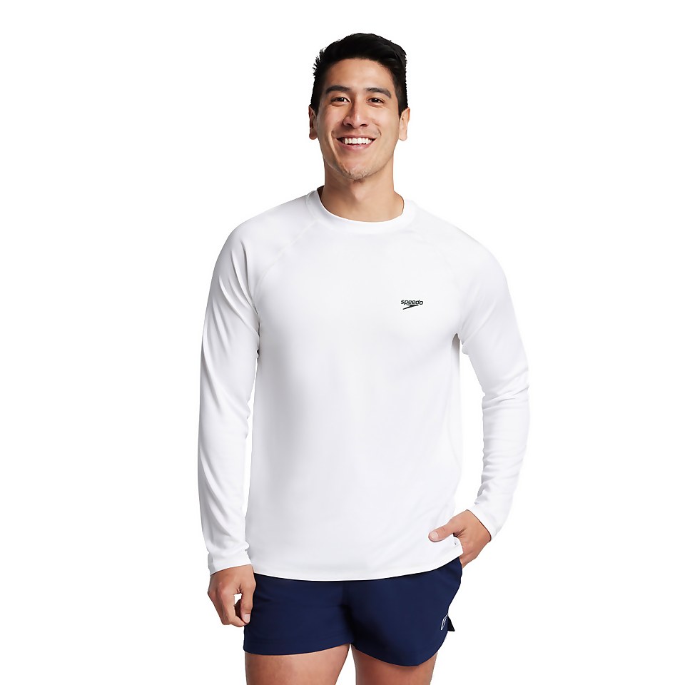 Men's Easy Long Sleeve Rashguard White