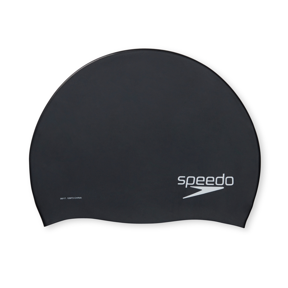 Adult Solid Silicone Cap Black