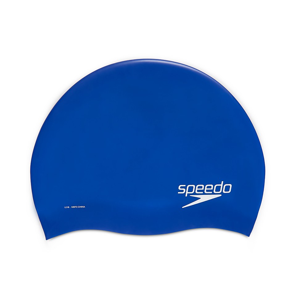 Adult Solid Silicone Cap Denim Blue