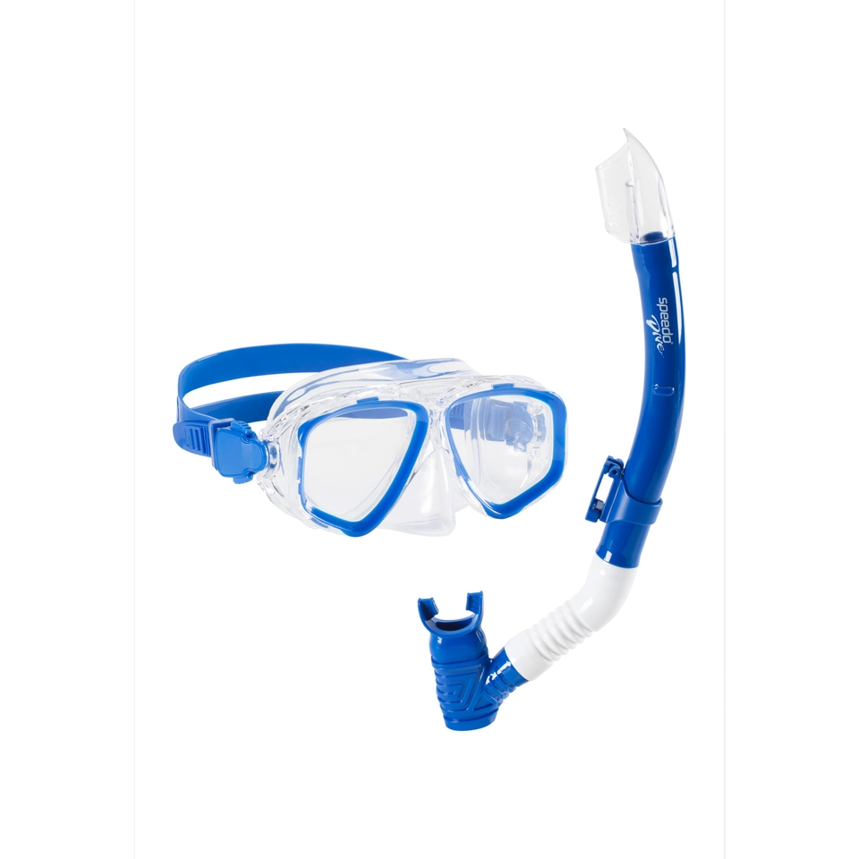 Ensemble masque et tuba Adventure pour juniors, bleu