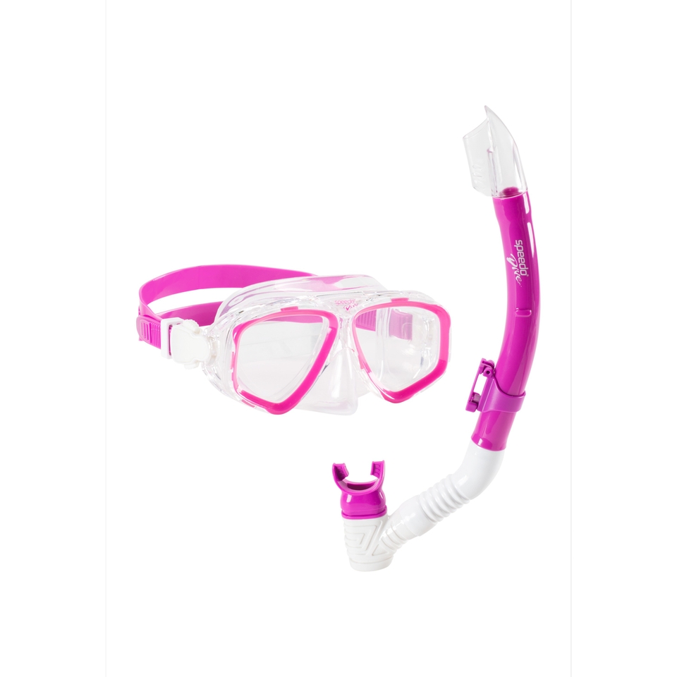 Ensemble masque et tuba Adventure pour juniors, rose