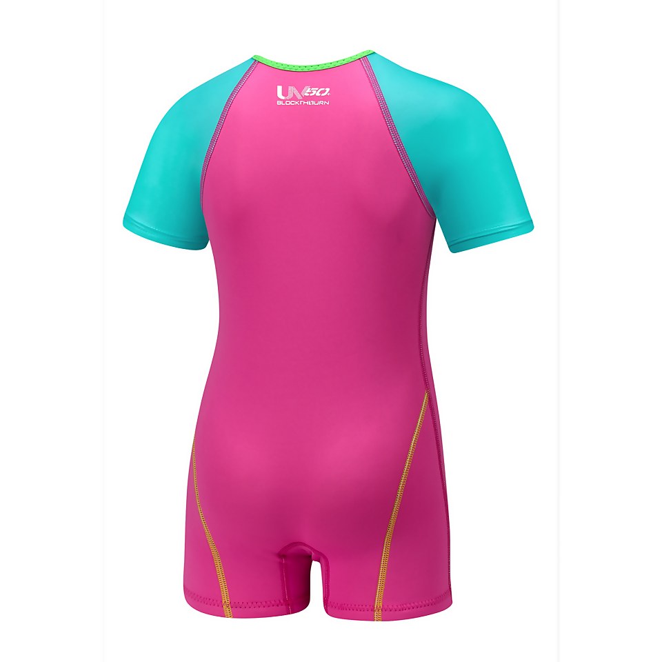 Kids UV Learn to Swim Thermal Suit Pink