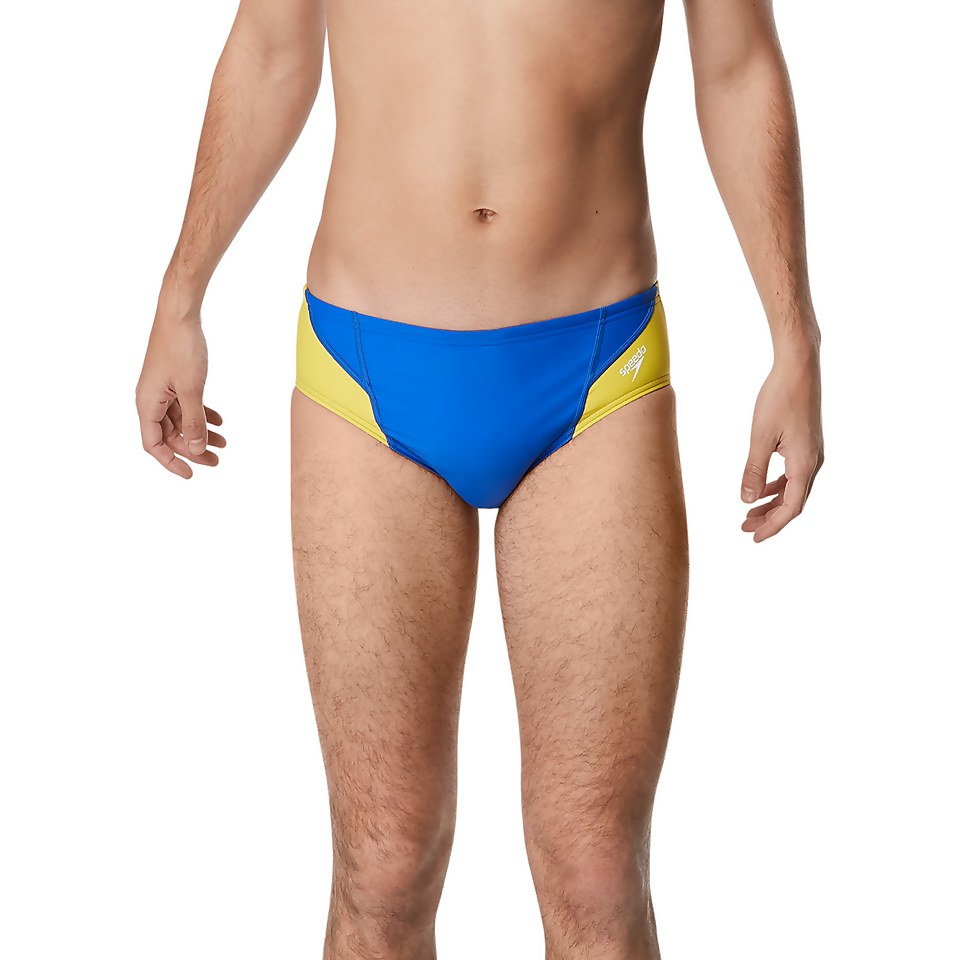 Men's New Splice Brief Blue/Yellow