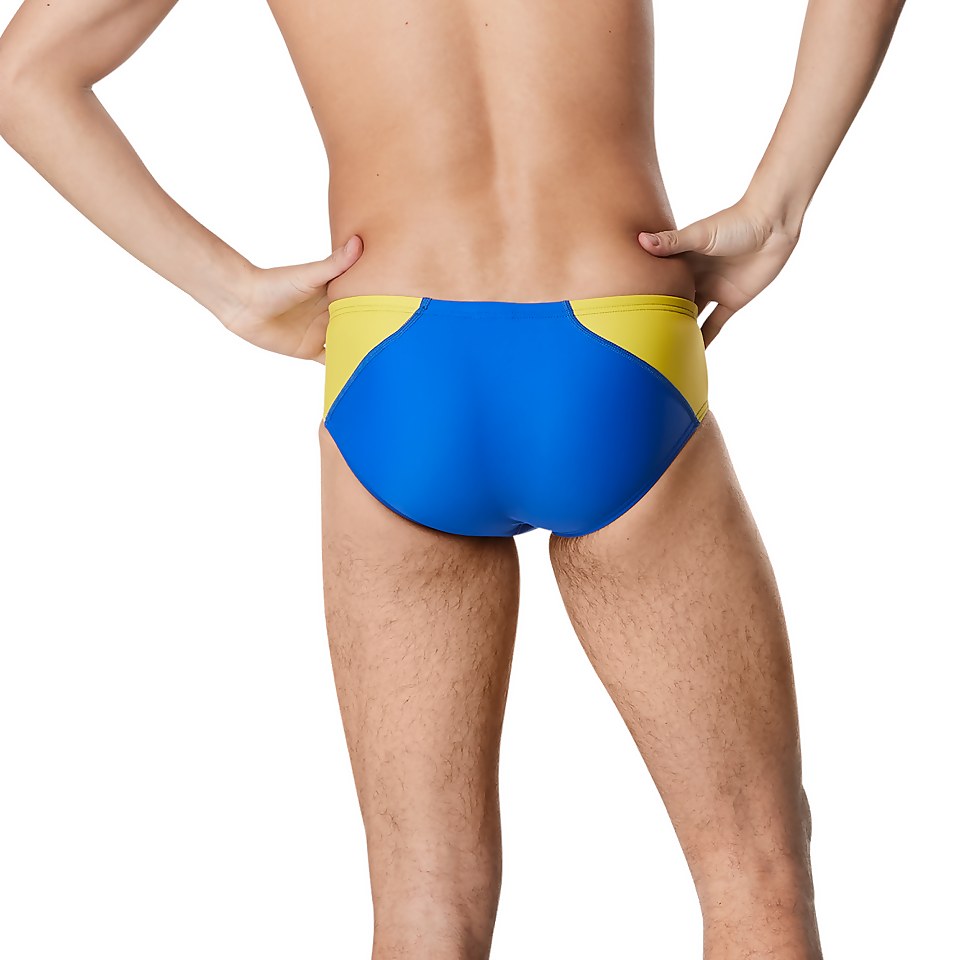 Men's New Splice Brief Blue/Yellow