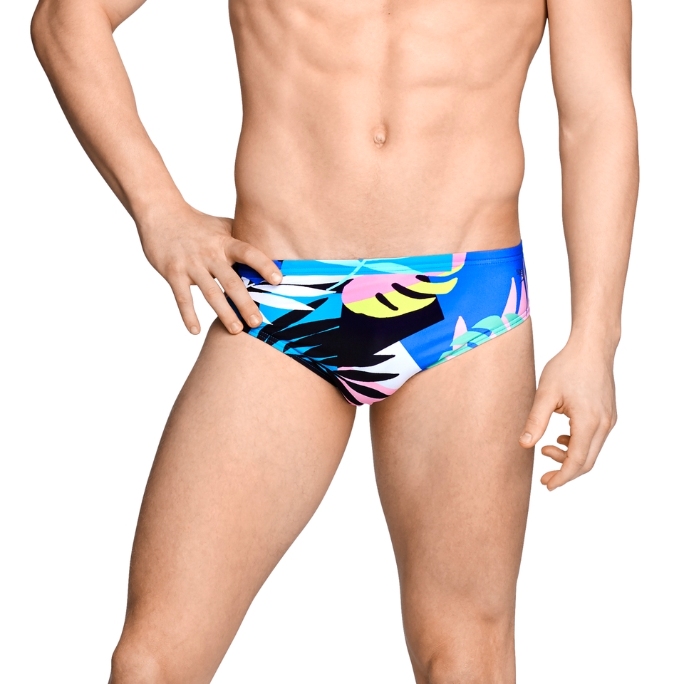 Men's Printed One Brief Black