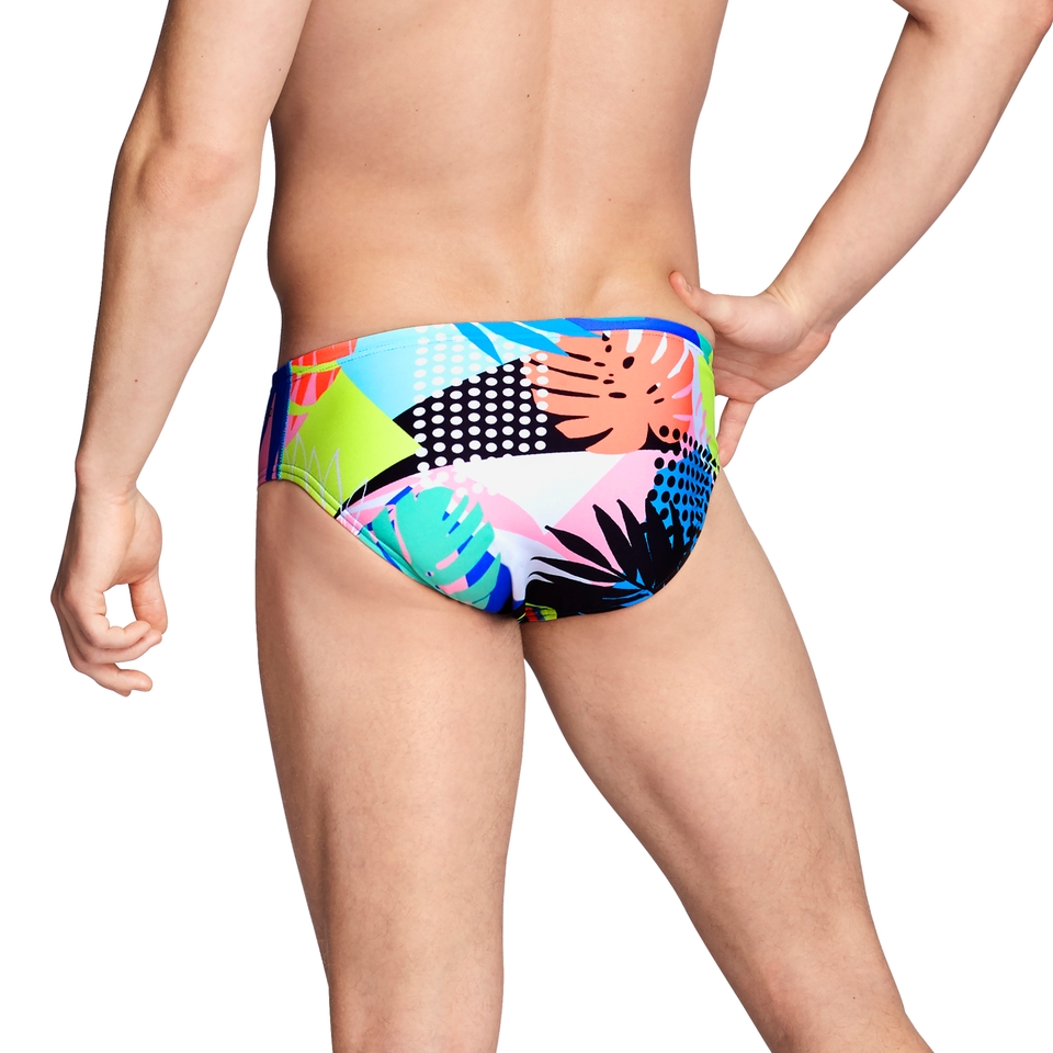 Men's Printed One Brief Black
