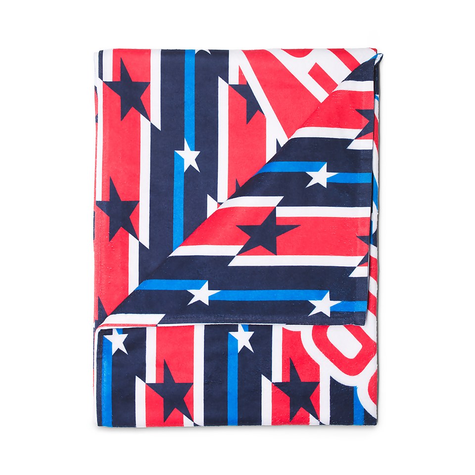 Cotton Printed Beach Towel Blue