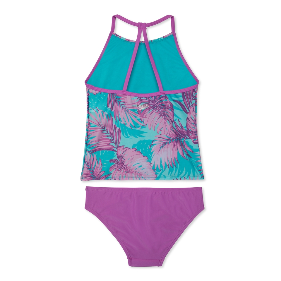 Printed High Neck Tankini Set
