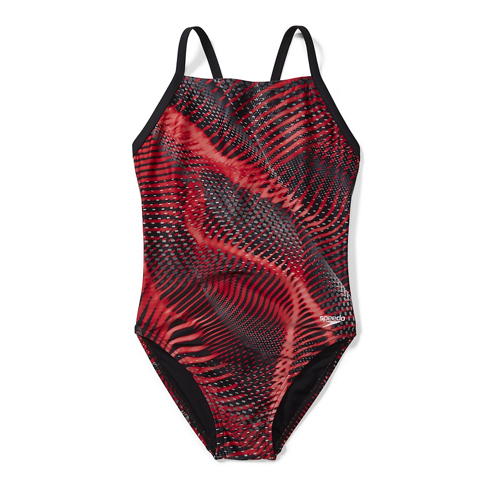 Women's Coded Riff Flyback One Piece Red