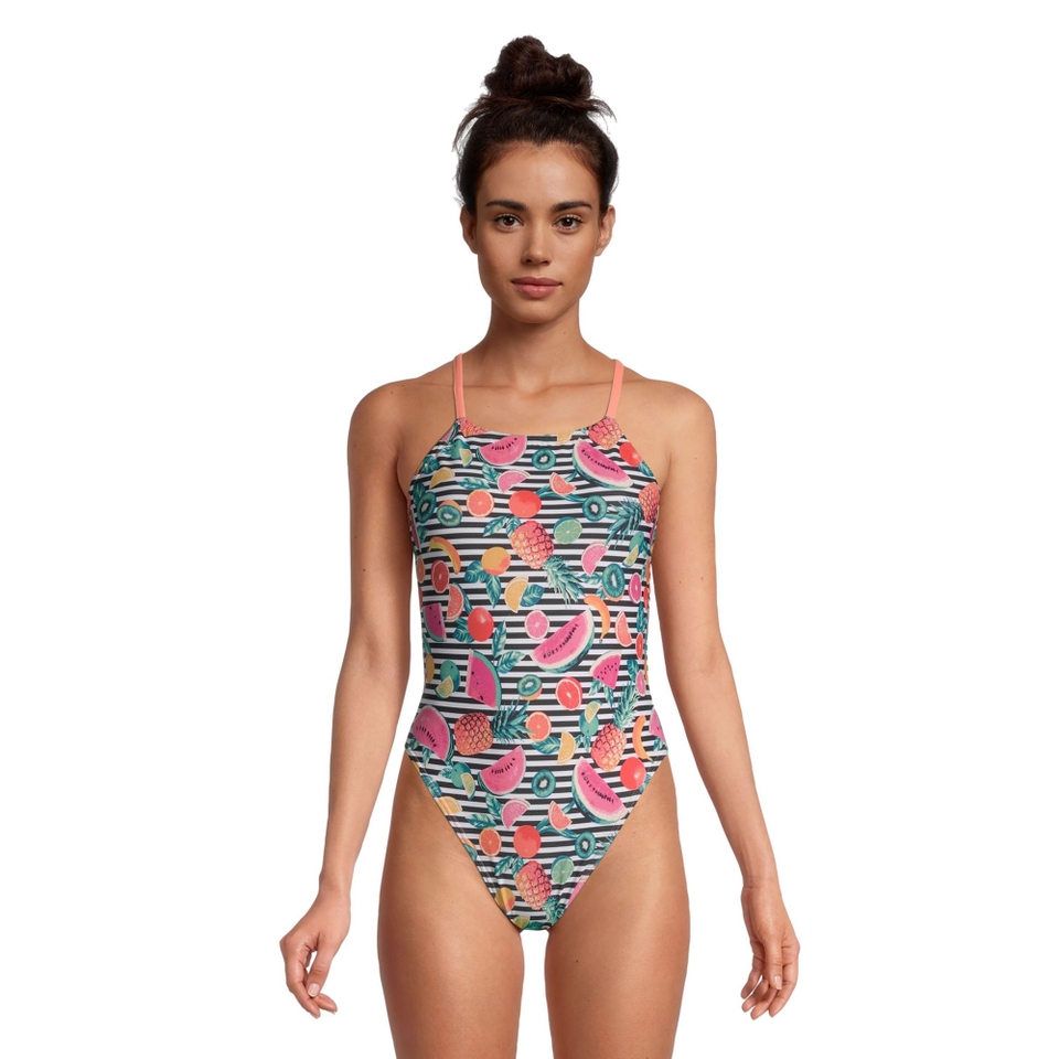 Women's Printed Fixed Back One Piece Orange