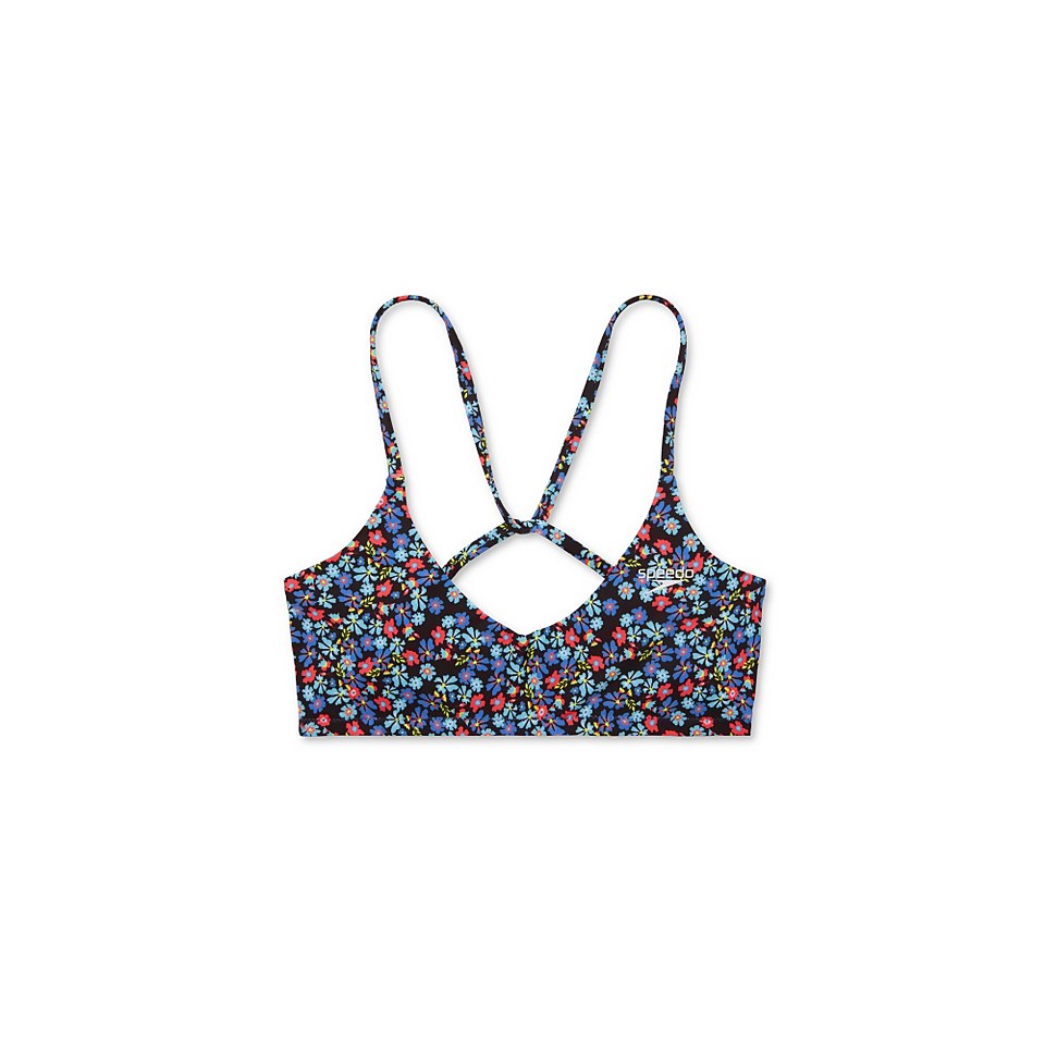 Print Tie Back Bikini Top