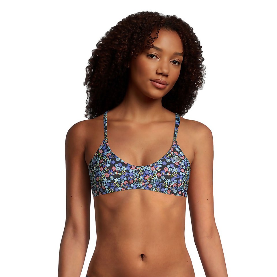 Print Tie Back Bikini Top
